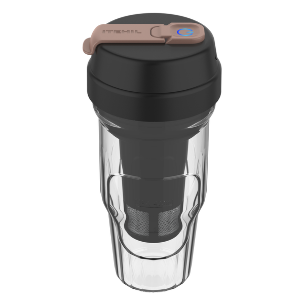 Portable reusable cold brew coffee cup