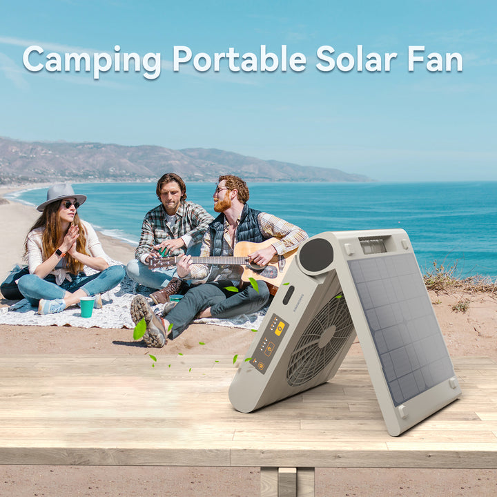 chill n charge solar tent Camping Portable Solar Tent Fan Rechargeable from ITEHIL