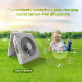 ITEHIL Portable Solar Fan Rechargeable for Camping