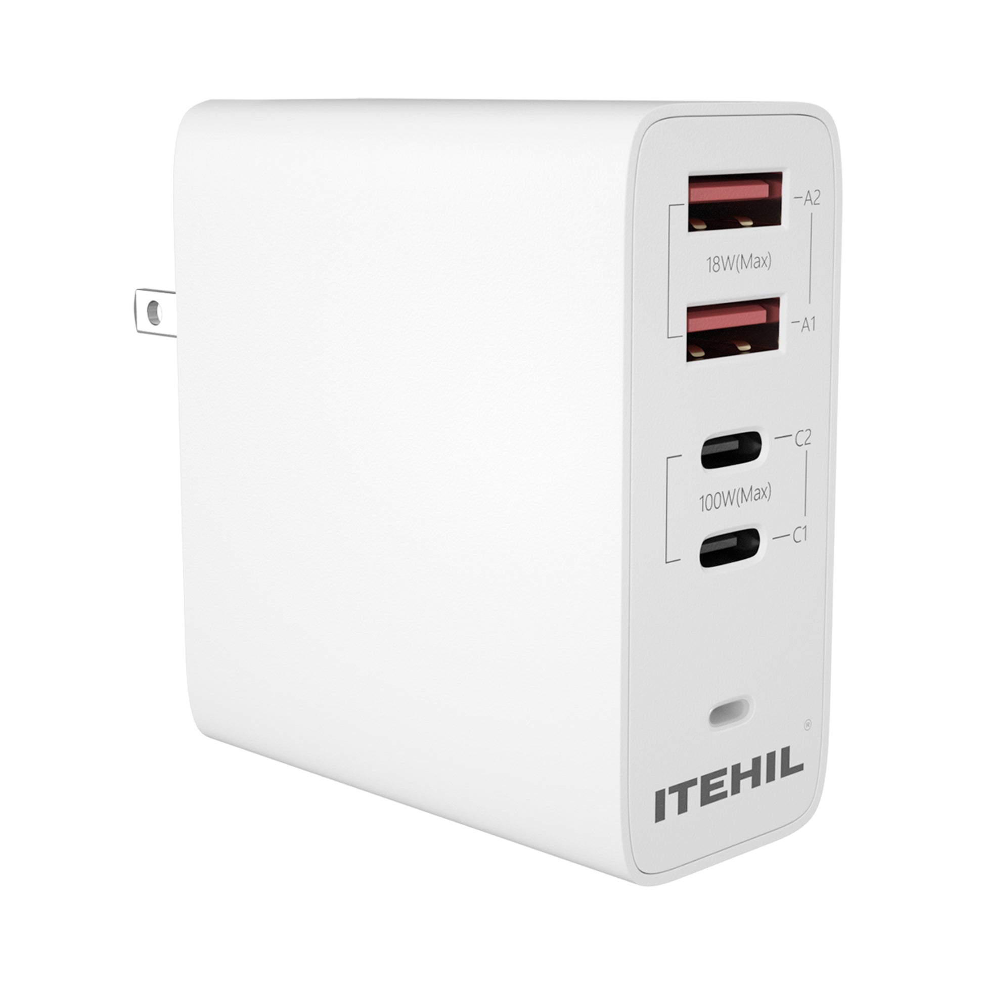 ITEHIL 100W Fast Charging USB-C PD Wall Charger Rugged