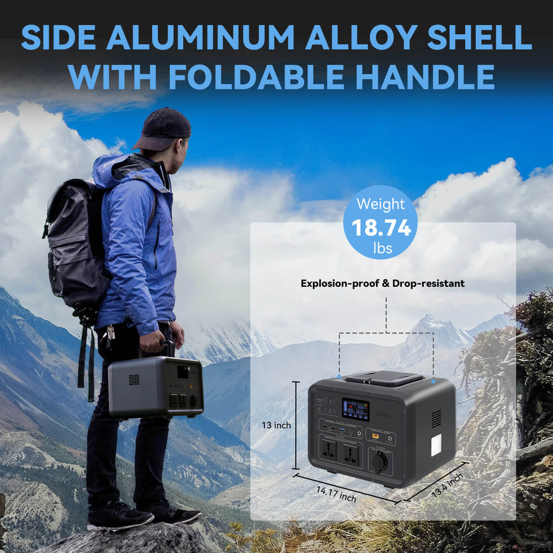 ITHIIL Solar Generator Side Aluminum Alloy Shell With Foldable Handle