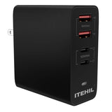 ITEHIL 100W Fast Charging USB-C PD Wall Charger(Bonus: EU plug & UK plug)