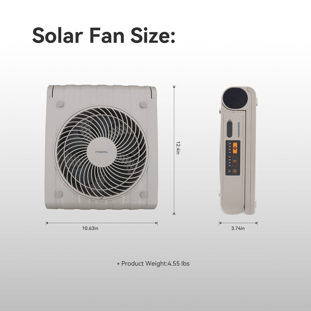 Solar Fan Size