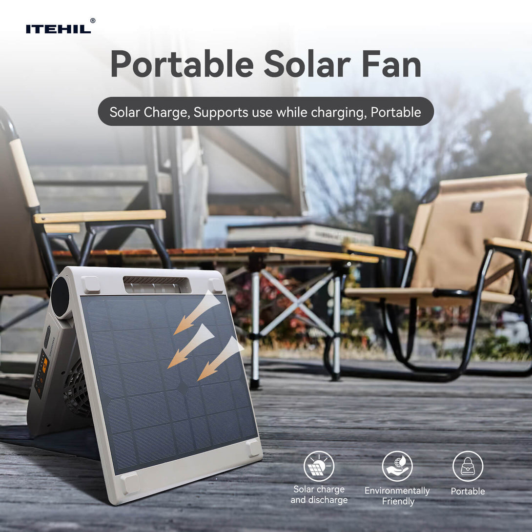 Portable Solar Fan For Patio