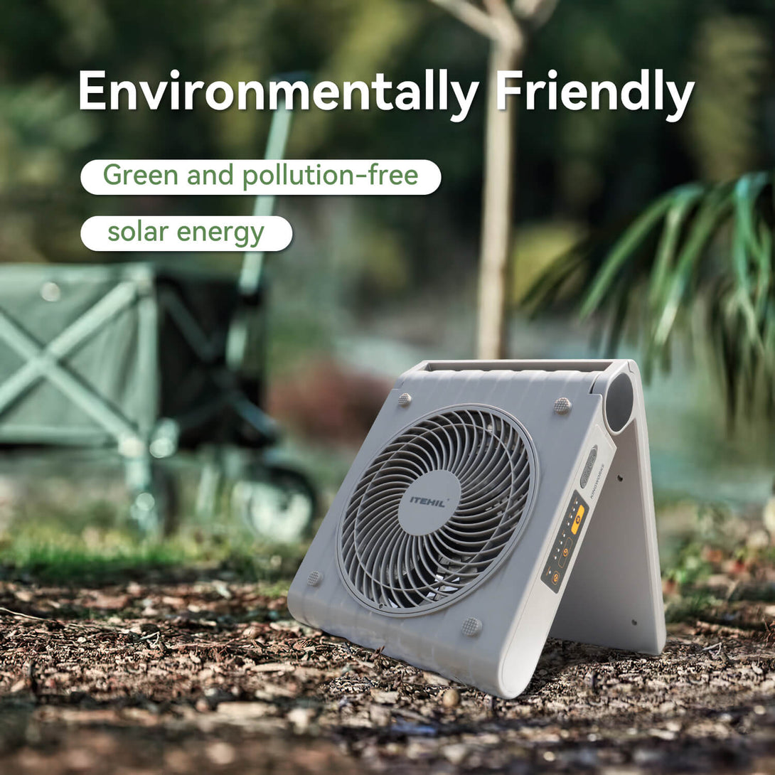 Environmentally friendly outdoor solar fan