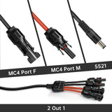 ITEHIL 400W Foldable Solar Panels Kits & Connecters for MC4 Cable