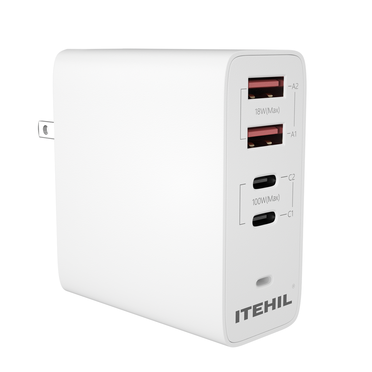 ITEHIL 100W Fast Charging USB-C PD Wall Charger Rugged